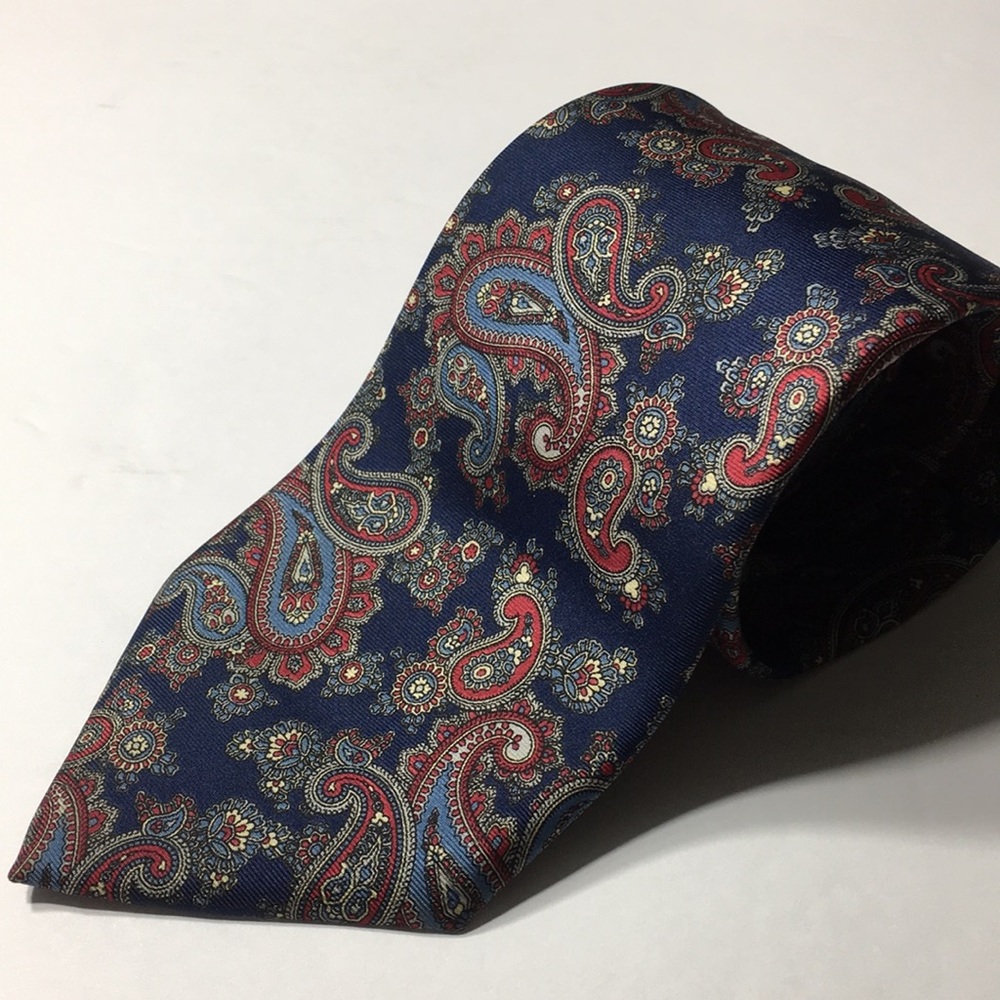 🔥 Vintage MALLORY & Church Ltd Paisley Tie - Picture 2 of 3